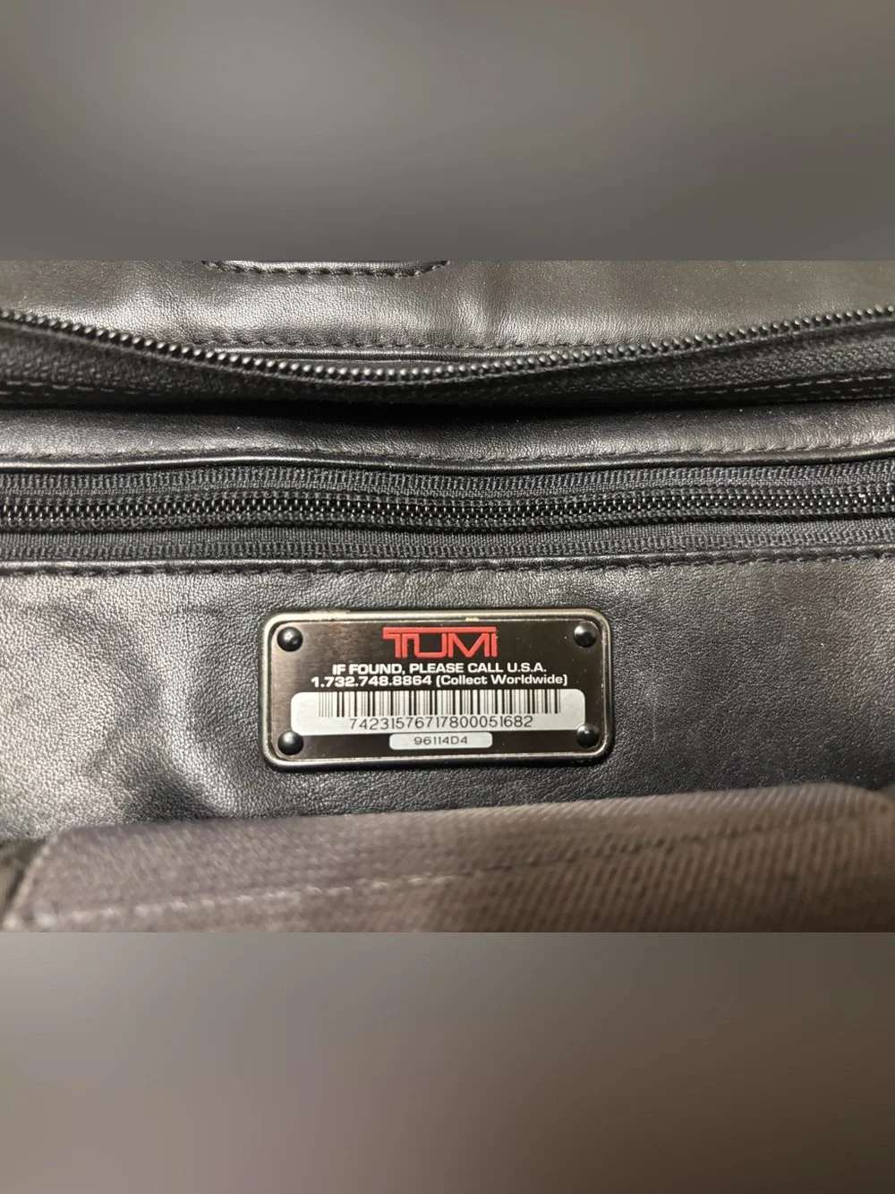 Tumi Alpha Leather Messenger and Laptop Bag